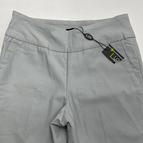 LIOR Women’s 4 Gray Pull On Stretch Crop Pants - Picture 1 of 4